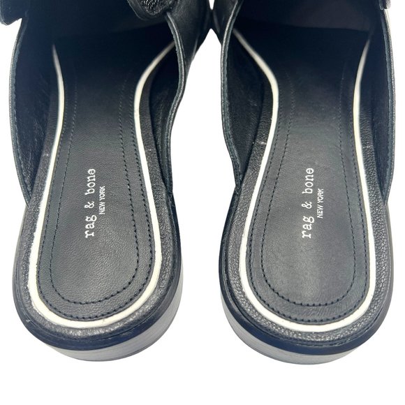 rag & bone Black Aslen Loafer Mule Size 8.5 - Picture 8 of 16